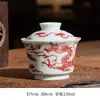 Jingdezhen antiguo barro nieve cubierta cuenco taza de té hogar Kung Fu Sancai cuenco de té juego de té traje fábrica al por mayor