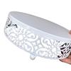 Decoración de mesa de postres para bodas de oro transfronterizas, soporte para pastel europeo, accesorios de boda, plato de pastel de encaje, soporte de pastel de hierro