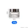 Frasco de Vidrio Transparente Recto Redondo de 50g para Crema, Frasco para Crema de Mascarilla Facial, Botella de Muestra para Crema de Ojos Cosmética Esmerilada