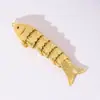 Collar Colgante de Pez Dorado Serie Marina Transfronteriza Europea y Americana Ins Elegante Moda Cadena para Clavícula de Carpa Chapado en Oro por Galvanoplastia al Vacío