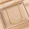 Colar de Aço Inoxidável Banhado a Ouro 18K Cruzado Joias Moda Europeia e Americana Ins Corrente para Clavícula de Aço Titânio Colar com Pingente Não Desbota para Mulheres