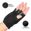 Muñequeras de Medio Dedo, Guantes para Dominadas de Barra Única, Deportivos Unisex Transfronterizos Antideslizantes para Gimnasio Entrenamiento Mancuernas Guantes para Adultos