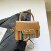 2025 Moda Nueva y Tendencia Diseño Simple Color de Bloqueo Popular Elegante Casual Bolso de Hombro Cruzado Pequeño Cuadrado