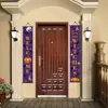 Cortina de porta para Halloween Decoração de feriado Amazon Cena de Halloween Faixa de porta de abóbora Couplet de porta de Halloween Couplet que brilha no escuro