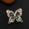 Aleación Mariposa Moca Cristal Mariposa Doble Cara Agujero Recto Bolígrafo para Llevar Accesorios para Llavero de Teléfono Móvil Collar DIY
