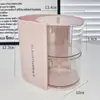 Caixa de armazenamento rotativa à prova de poeira para esponjas de maquiagem para penteadeira, porta-armazenamento para esponjas de maquiagem de mesa, cushion compact, batom, pincéis de maquiagem