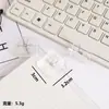 Clipe Pequeno de Acrílico, Clipe de Plástico em Formato de Cubo de Açúcar, Clipe de Papelaria para Organizar Recibos, Clipe Organizador de Papel para Estudo, Tira de Encadernação para Agendas