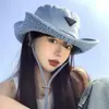 Sombrero de Senderismo para Exteriores de Mezclilla Lavada para Mujer Japonés para Senderismo Cabeza Grande Wai Sombrero de Pescador Protector Solar Filtro Solar Sombrero de Mezclilla Occidental