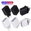 Cargador LED luminoso de 4 puertos para teléfono móvil Cargador 4USB cabezal de carga para teléfono móvil cargador de viaje entrega transfronteriza