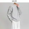 Suéter Masculino 2026 Tendência Versátil Gola Redonda Peso Pesado High-End, Color-Blocking, Caimento Relaxado, Espessado, Tricô Quente