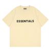 Essentials Hhh Letras de Silicone no Peito, Estilo Streetwear Solto, Camiseta de Verão Pesada de Manga Curta para Homens e Mulheres, Marca Ins da Moda