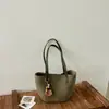 Bolsa tote de grande capacidade para mulheres, nova coleção de outono 2026, padrão trançado retrô e único, bolsa de ombro, bolsa tipo balde para o dia a dia