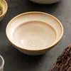 Tigela de Sopa de 8 polegadas com Padrão de Nuvem de Fábrica para Uso Doméstico, Prato de Sopa Vintage, Tigela para Sopa de Peixe em Conserva, Tigela Grande Espessada Bonita