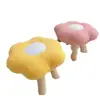 Taburete Pequeño con Forma de Flor para Uso en Casa, Otomana Linda de Moda con Forma de Nube, Asiento para Sala de Estar, Taburete para Cambiarse los Zapatos en el Dormitorio de los Niños