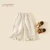 Pantalones de Algodón de Otoño para Niñas 2026 Nuevos Pantalones Largos de Moda para Bebés, Pantalones Casuales de Encaje para Niños de Primavera y Otoño Tendencia