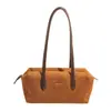 Bolsa Boston retrô coreana de nicho para axila feminina, outono, grande capacidade, minimalista, versátil para o dia a dia, bolsa de ombro tote