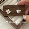 Pendientes Exquisitos de Nicho Coreano Plata de Ley S925 Forma de Corazón Personalidad Estilo Minimalista Pendientes de Gama Alta para Mujer Ganchos Elegantes