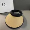 Chapéu de Sol de Aba Larga com Top Aberto, Chapéu Guarda-Sol Revestido de Preto para Mulheres, Chapéu de Sol Respirável Estilo Faixa para Cabeça com Proteção UV de Verão