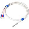 Sensor de temperatura anticorrosión Pt100, resistencia térmica de platino, termopar tipo K, sonda de detección de temperatura de teflón resistente al agua y a ácidos y álcalis.