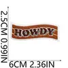 52 Peças Misturadas Tema Denim Ocidental Bordado Tecido Adesivos Patch Patch para Patch de Patch para Crânio de Patch para Roupas Cacto Decorativo