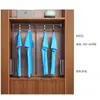 Cabide de Roupas Retrátil Ajustável para Armários, Cabide de Roupas Retrátil com Duplo Amortecedor para Uso Interno em Casa