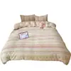 Juego de ropa de cama de cuatro piezas A-class de terciopelo de leche, fresco y simple, para otoño e invierno, cálido y engrosado, terciopelo de coral de doble cara, juego de tres piezas de dibujos animados