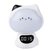 Luz Nocturna de Gatito con Voz Nueva de Fábrica Reloj Lindo Despertador Luz Ambiental Applet de Ambiente Lámpara de Mesita de Noche LED