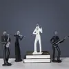 Figuras de Banda de Música Minimalistas Nórdicas Decoraciones para Sala de Estar Hogar Artesanía Creativa para Mueble de TV Gabinete de Vino Adornos Abstractos