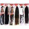 Peruca Cacheada Preta Transfronteiriça Peruca Africana Europeia e Americana Cabelo Crochê Cacheado Onda d'Água 18"