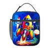 Astronauta Astronauta moda DIY bolsa portátil para comida fabricantes suministran bolsa cuadrada trabajador de oficina estudiante bolsa para el almuerzo