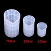 Proporção de Mistura de Cola de Cristal DIY com Copo Medidor de Silicone Molde de Silicone 100ml Reutilizável
