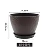 Vaso de Flor Universal Imitação de Rattan de Salgueiro Padrão Torcido Vaso de Flor de Plástico Espessado Vaso de Plantio Super Grande Redondo Vaso para Cultivo de Flores Vegetais Simples