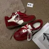 Zapatos de Entrenamiento Casuales Lan GuiLight Estilo de Lujo Piel Genuina Bloque de Color Suela Suave Alemanes para Mujer, Nuevo Modelo Otoño Temprano 2026, Doble Cordón