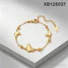 Pulsera de Mariposa Chapada en Oro para Mujer, Acero de Titanio, No se Desvanece, Joyería Versátil de Moda de Gama Alta de Nicho, Joyería de Aleación de Titanio