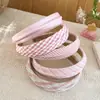 Diadema de Rayas Cuadros Rosa Dulce para Mujer Aplanamiento de Frente Alta Diadema para el Cabello Nueva de Primavera Lazos para el Cabello Pinzas para el Cabello Accesorios para el Cabello