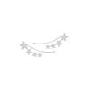 Aretes de Plata Esterlina S925 Aretes de Estrella Versátiles Personalizados Aretes Elegantes Clips para Oreja Joyería de Moda Coreana Accesorios para Mujeres
