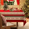Mantel de Navidad, impermeable y a prueba de aceite, fácil de limpiar, rojo, crea una atmósfera festiva, nuevo modelo 2025, mantel rectangular para mesa de café y mesa de comedor