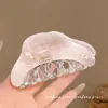 Pinza para el pelo de triángulo rosa de alta gama, única y hermosa, estilo coreano para mujer, nuevo modelo 2026, para recogido a medio hacer, pinza de tiburón para la parte trasera de la cabeza