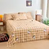 Un tipo de sábana de cama de tela gruesa de algodón puro, vieja y áspera, pieza individual, edredón individual de verano de algodón puro, funda de almohada, juego de tres piezas, tapete de algodón y lino
