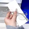 Gafas de Miopía de Titanio Puro de Gama Alta Ultraligeras sin Montura para Mujer, Compatibles con Graduación Profesional, Filtro de Luz Azul, Monturas de Aspecto Natural