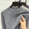 Suéter 100% lã Puyuan para homens, novidade outono e inverno 2026, casual de negócios, espesso, quente, malha, camada base, suéter masculino