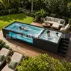 Piscinas de fibra de vidro acima do solo para quintais externos, hotéis, resorts, piscinas prontas, atacado de fabricante e personalização