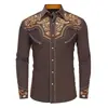 Fábrica de origen comercio electrónico transfronterizo camisa de manga larga para hombre con solapa cárdigan de un solo botón impresión digital 3D sublimación