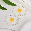 Brincos DIY Acessórios para Sapatos Caixa de Armazenamento DIY Acessórios Resina Margarida Bicolor Girassol