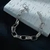 Pulsera Personalizada de Cadena Gruesa Retro, Moderna y Elegante, Pulsera Entrelazada de Celebridad de Internet, Estilo Sencillo y Genial, Accesorio de Mano Versátil