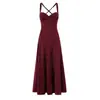 E-commerce Transfronteiriço Moda Feminina 2026 Moda Europeia e Americana Casual Slim Fit Cintura Marcada Valoriza a Silhueta Vestido de Alça Fina Feminino C36858/9