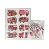 Pegatinas creativas de camiones de bomberos para bomberos al por mayor, pegatinas de dibujos animados únicas y personalizadas para niños para la decoración de botellas de agua y teléfonos móviles, transfronterizo