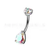 Joia para Piercing de Umbigo Jiangtai F136 em Liga de Titânio com Zircônia 5A em Formato de Gota, Acessório para Piercing Corporal em Liga de Titânio G23