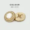 Botões Metálicos Olho de Gato Cravejados de Diamantes para Blazers Femininos, Botões Decorativos para Suéteres e Casacos, Botões de Pelo Exquisitos e Elegantes