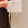 Brincos Argola Vazados em Forma de Coração com Banho de Ouro Real Brincos Vintage Versáteis Brincos Levemente Luxuosos de Alta Qualidade para Mulheres